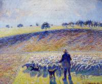 Pissarro, Camille - Shepherd and Sheep